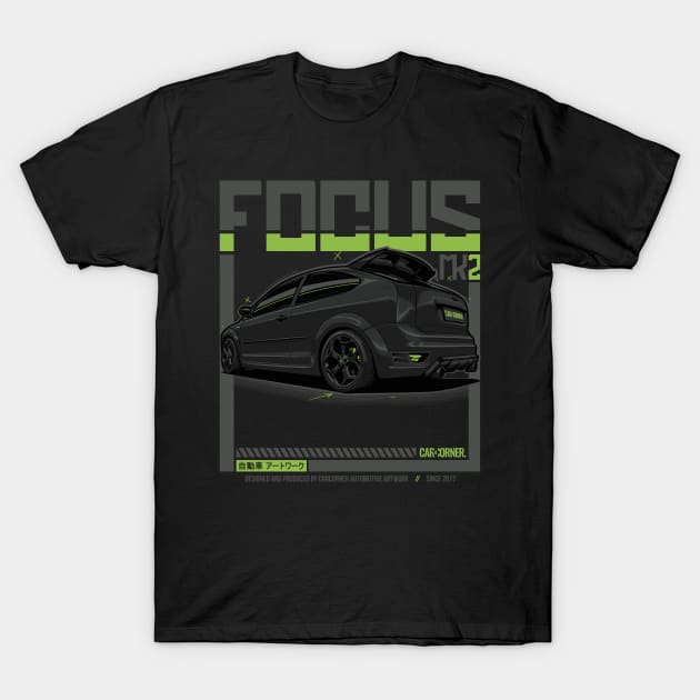 USDM - Focus RS - CarCorner T-Shirt by CarCorner - Automotive Artwork